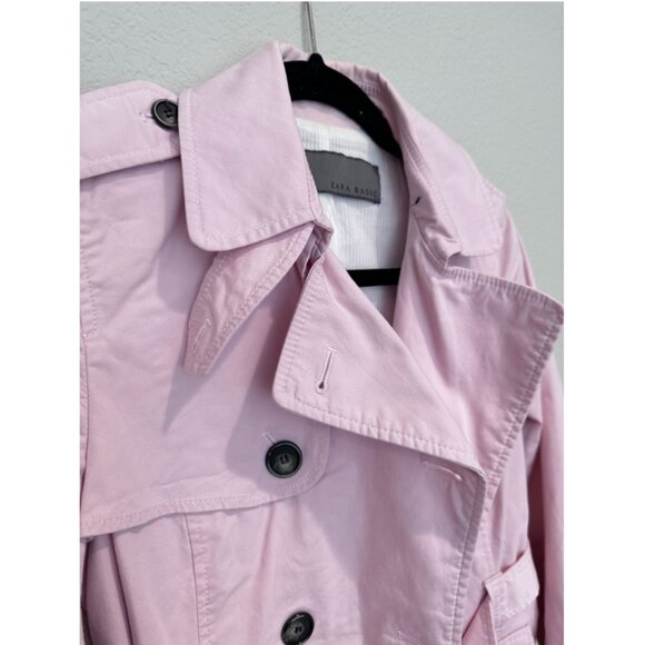 Zara Basic Pink Trench Coat - Picture 5 of 6